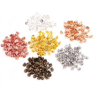 100 pz/lotto di alta qualità placcato <span class=keywords><strong>argento</strong></span> Color <span class=keywords><strong>oro</strong></span> rosa orecchino di <span class=keywords><strong>rame</strong></span> spina posteriore impostazioni dell'orecchino Base orecchini a bottone indietro all'ingrosso - Product Image 1