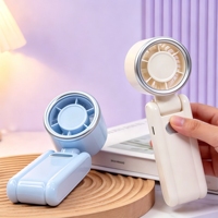 Ventilateur de poche mini LED personnalisable avec batterie remplaçable, logo personnalisé, pour usage domestique et hôtelier, en plastique