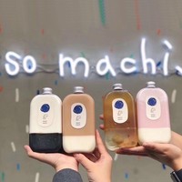Bouteilles Machi Machi en plastique PET plates et carrées pour thé au lait Boba, café glacé, boissons froides – 500ml, 400ml, 350ml, 300ml, 250ml