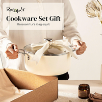 Set Panci dan Wajan 14 pcs Anti Lengket, Peralatan Masak Induksi dengan Gagang Stainless Steel, Set Peralatan Masak Dapur