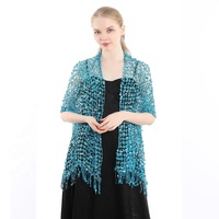 MIO femmes scintillant écharpe maille Sequin fête mariage soirée châle Wrap pour femmes élégantes dame