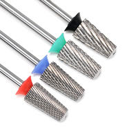 Mèche de sécurité en carbure de tungstène conique à dessus lisse pour ongles, limes électriques, fraises rotatives pour manucure et pédicure