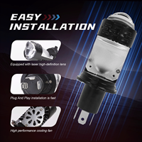 Phare Bi-LED H4 OEM Neuf à Double Lentille 6500K Projecteur Sans Fil Auto Hi/Lo Plug & Play avec Ventilateur de Refroidissement H7 H11 9006 Mini