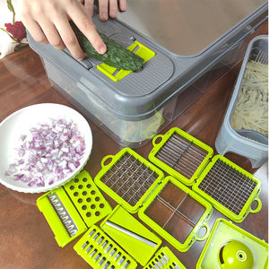 Utensilios para Frutas y Verduras, Cortador de Patatas y Zanahorias, Rebanador de Frutas de Acero Inoxidable, Cortador de Verduras Multifuncional - Product Image 3