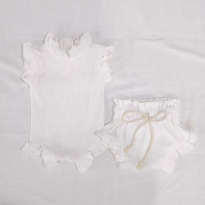 <span class=keywords><strong>Conjunto</strong></span> de Ropa para Bebé <span class=keywords><strong>Recién</strong></span> <span class=keywords><strong>Nacido</strong></span> de <span class=keywords><strong>Verano</strong></span>, Pantalones de Algodón con Volantes, Top + Pantalones, Ropa para Bebé - Product Image 4
