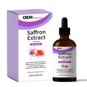 OEM Private Label 60ml Natural <b>Saffron</b> Extract Liquid Drops <b>Supplement</b> for Relaxation Mood Support & Overall Wellness - Product Image 1