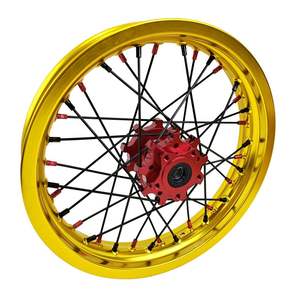 Juego de llantas para <span class=keywords><strong>bicicleta</strong></span> eléctrica de <span class=keywords><strong>14</strong></span> pulgadas aptas para Sur Ron Light Bee X 2019-2022 Red Hub Gold Rim - Product Image 5