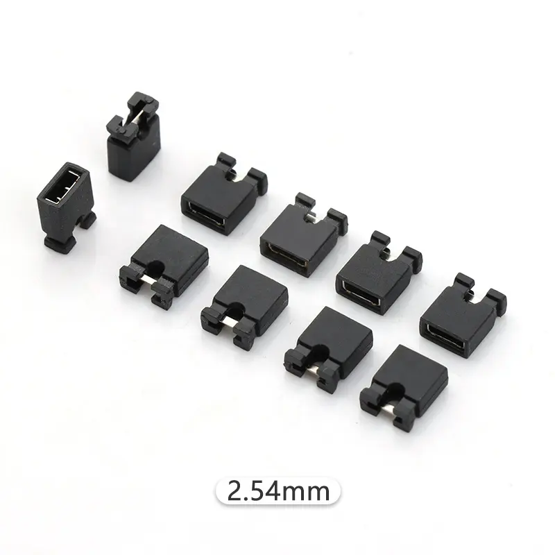 2.54mm black micro jumper-cap 2 pins open type 2.54mm pitch jumper-cap