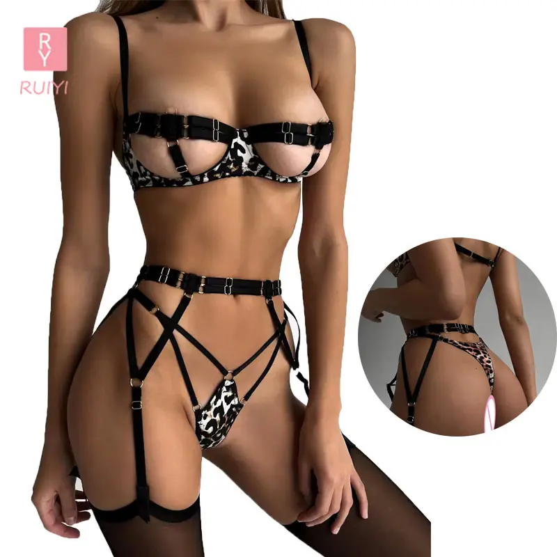 RUIYI leopard lingerie sexy lingerie cosplay bodysuit dominatrix adult women fetish sexy lingerie