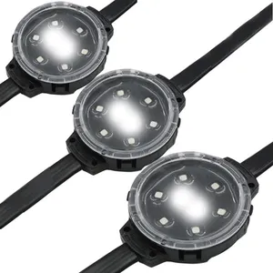 놀이 led 픽셀 3 포인트 40mm 카보 숑 leds 카니발 공원 장비 타기 조명 색상 변경 5050smd rgb 12v 픽셀 led