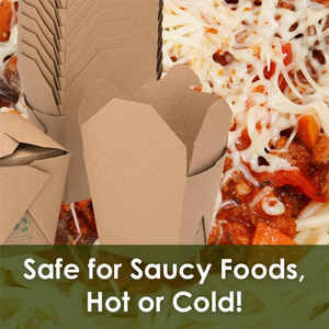 Eco Friendly Disposable Irregular Shape Kraft Paper PE Coating <strong>Noodle</strong> <strong>Box</strong> Matte Finish for Takeaway Food Snack <strong>Box</strong> Container - Product Image 6