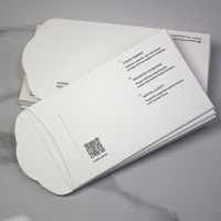 Enveloppe de luxe en papier recyclé blanc texturé rustique, imprimée, pour emballage de cartes colorées, pochette pour sachet ou carte-cadeau