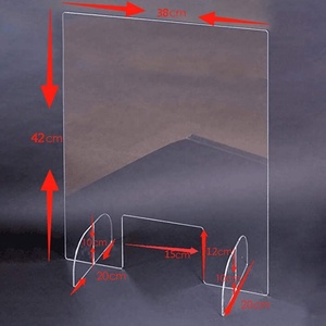 Écran de <span class=keywords><strong>protection</strong></span> en plastique transparent en plastique transparent pour éternuement en verre en <span class=keywords><strong>plexiglas</strong></span> pour compteur de sa - Product Image 4