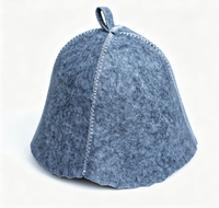 Chapeau de sauna en laine douce de qualité supérieure, chapeau de banya en feutre durable, protection thermique pour la tête pour le sauna et le bain