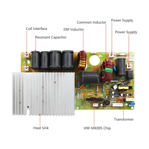 Induction cooker PCB board circuit layout schematic diagram design