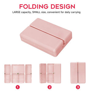 Портативный Переносной Контейнер для таблеток, экологически чистый органайзер для еженедельных таблеток, магнитный, изготовленный из полипропиленового пластика, удобное хранение таблеток для путешествий - Product Image 3