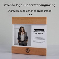 Cadre photo mural A4 en bois massif sans perçage pour professeur, affiche de coach, affichage de certificat, avec tailles personnalisées