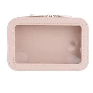 Clear Makeup Case Toiletry Bag Multipurpose Travel Makeup Train Case Portable Cosmetic Organizer Transparent Storage Bag