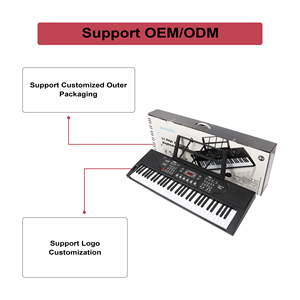 Xách tay 61 phím organ điện đàn piano điện bàn phím âm nhạc với ánh sáng nhựa nhạc cụ để bán - Product Image 4