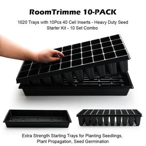 RooTrimmer Set da 10 Vassoi per Semina 1020 e Vassoi con 40 Celle, Vassoi in Plastica Spessa e Resistente per Germinazione - Product Image 5