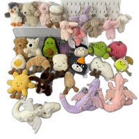 Porte-clés en peluche mignon JC, pendentif animal de dessin animé, breloque de sac en peluche douce, rembourrage en coton PP, 10-15 cm