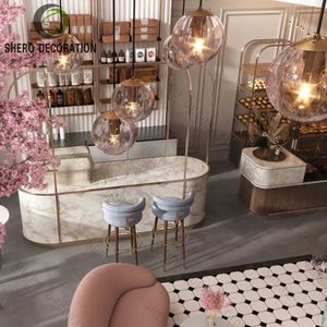 Comptoir de bar de café de luxe, design fonctionnel, vitrine de restaurant avec une grande décoration, vitrine de café - Product Image 4