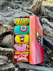 <span class=keywords><strong>Chaussettes</strong></span> de sport personnalisées de haute qualité, douces et confortables, avec motifs de restauration rapide (hot-dogs, pizzas, frites) - Product Image 3