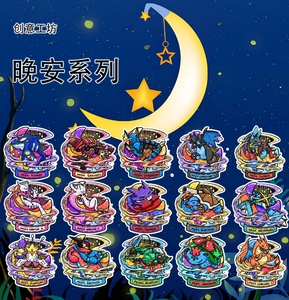 Aimant de réfrigérateur <span class=keywords><strong>en</strong></span> acrylique dessiné à la main, personnages Pokémon, aimant décoratif mignon pour les fans, collection d'anime - Product Image 4