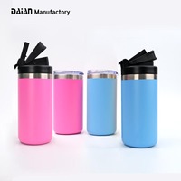 Haute qualité 12oz en acier inoxydable bouteille d'eau paille Sport vide verres sûr lave-vaisselle enfants adultes bouteille d'eau
