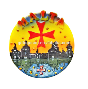 แม่เหล็กติดตู้เย็นรูปกระบองเพชรโลหะแบบใหม่ ของที่ระลึกการท่องเที่ยวมอลตา ของที่ระลึกวาเลตตา การ์ตูน - Product Image 4