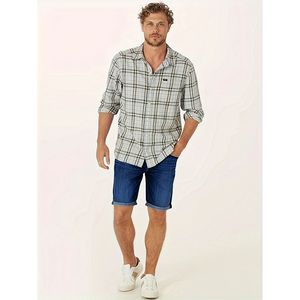 กางเกงยีนส์ขาสั้นทรงตรงแบบสบายๆ สไตล์ยุโรปอเมริกัน เอวสูง ขากางเกงพับได้ สีน้ำเงินเข้ม/น้ำเงินอ่อน สินค้าใหม่ นำเข้าจากต่างประเทศ - Product Image 3