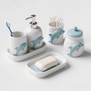 Lindo Soporte <span class=keywords><strong>de</strong></span> Cerámica para Hisopos con Forma <span class=keywords><strong>de</strong></span> Tiburón <span class=keywords><strong>de</strong></span> 3.5'', Dispensador <span class=keywords><strong>de</strong></span> Palillos con Forma <span class=keywords><strong>de</strong></span> Ballena, Organizador <span class=keywords><strong>de</strong></span> Hisopos con Forma <span class=keywords><strong>de</strong></span> Animal Marino para Decoración <span class=keywords><strong>de</strong></span> Baño - Product Image 2