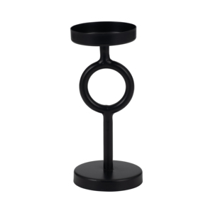 Porte-bougie rond en aluminium pour bougies coniques et piliers, centre de table, décoration de salon - Product Image 1