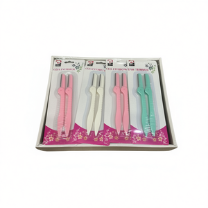 MNJ Eyebrow Trimmers 24Pcs Colorful Plastic Tweezers For Hair Removal grooming tools - Product Image 2