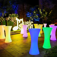 Discothèque disco meubles éclairage extérieur led haut bar à cocktails table bar meubles