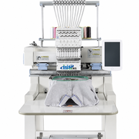 Machine à broder numérique informatisée INITI 400*500mm, tête simple, pour broderie de casquettes plates, vêtements et chapeaux