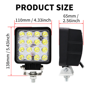 Đèn làm việc 16 <span class=keywords><strong>LED</strong></span> độ sáng cao, vỏ nhôm, đèn cần cẩu, đèn xe nâng, DC 12-60V - Product Image 4