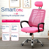 Chaise Pivotante d'Ordinateur Design à Dossier Haut Confortable avec Appuie-Tête, Idéale pour Bureau à Domicile, Personnel, Conférence ou Étudiant