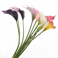 Bunga Calla Lily Buatan Besar Tangkai Tunggal Bahan Bunga Langka Dekorasi Rumah Pernikahan Cina Buatan Tangan Eropa Bole Ark