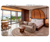 Ensemble de mobilier de chambre d'hôtel en placage de chêne pour chaînes hôtelières de classe affaires, usage commercial
