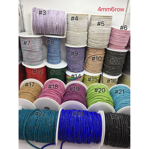 4Mm 6 Hàng Bling Bling Dây Cắt Dây Pha Lê Rhinestone Ống Sợi Dây Thừng Cho Trang Trí DIY Rhinestone Dây Quần Áo Mũ Giày - Product Image 1