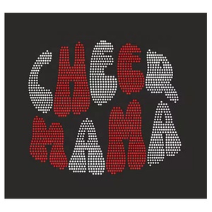Feuille de transfert thermocollante durable pour strass, avec motifs de <span class=keywords><strong>mots</strong></span> personnalisés et effet éclatant de strass dispersés pour cheerleading - Product Image 5