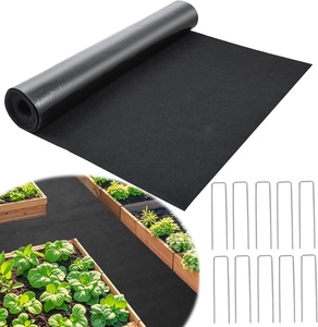 Tappeto in feltro nero per pacciamatura, rotolo riutilizzabile in tessuto non tessuto, per vialetti, perimetri, giardini e barriere antierba - Product Image 1