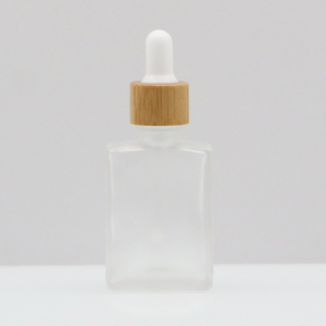 Flacon en verre plat de 30 ml, 50 ml, 100 ml, transparent avec impression sérigraphique, compte-gouttes <span class=keywords><strong>pour</strong></span> huile capillaire, huile à <span class=keywords><strong>barbe</strong></span>, crème <span class=keywords><strong>pour</strong></span> le visage, cosmétique - Product Image 4