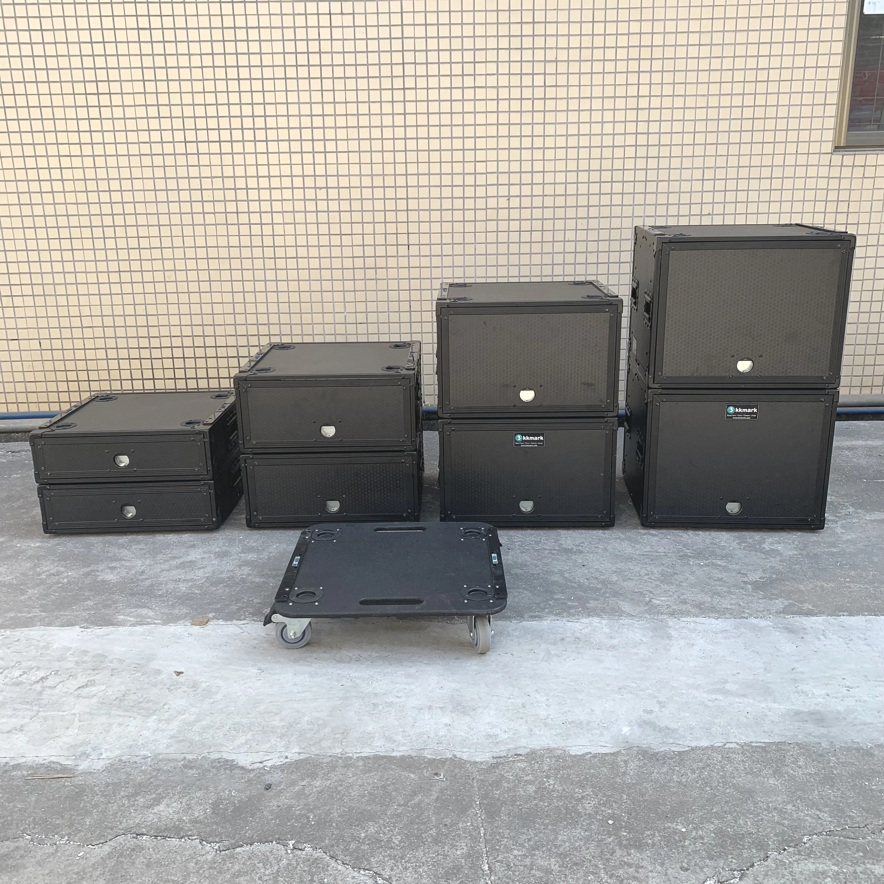 KKMARK custom נייד באיכות גבוהה תא מטען כביש שירות DJ מיקסר קונסולת מתקפל Workstation צד שולחן טיסה כביש מגירת מקרה