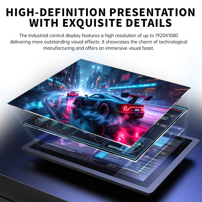 High Quality Industrial All-in-One Touch PC 21.5" IP65 PCAP Capacitive J9001/i5/i7 CPU Linux/Windows Fanless Embedded Panel PC