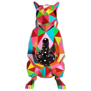 Escultura de Animal de ardilla de fibra de vidrio geométrica, grande y colorida, personalizada, para decoración de <span class=keywords><strong>Plaza</strong></span> de Compras/jardín/calle - Product Image 4