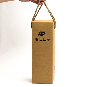 Tùy chỉnh món quà nhỏ rượu vang Kraft hộp giấy với bông xử lý duy nhất đôi chai hộp xách tay đám cưới dầu chai tàu sân bay gói - Product Image 6