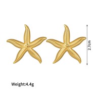 Grandes boucles d'oreilles exagérées de style océanique Zooying, coquilles d'étoiles de mer de conception de niche pour femmes avec boucles d'oreilles en coquilles d'ormeau naturelles