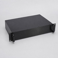 Componentes Electrónicos, Caja Industrial de Aluminio Negra de 19 Pulgadas 2U, con Garantía de Calidad